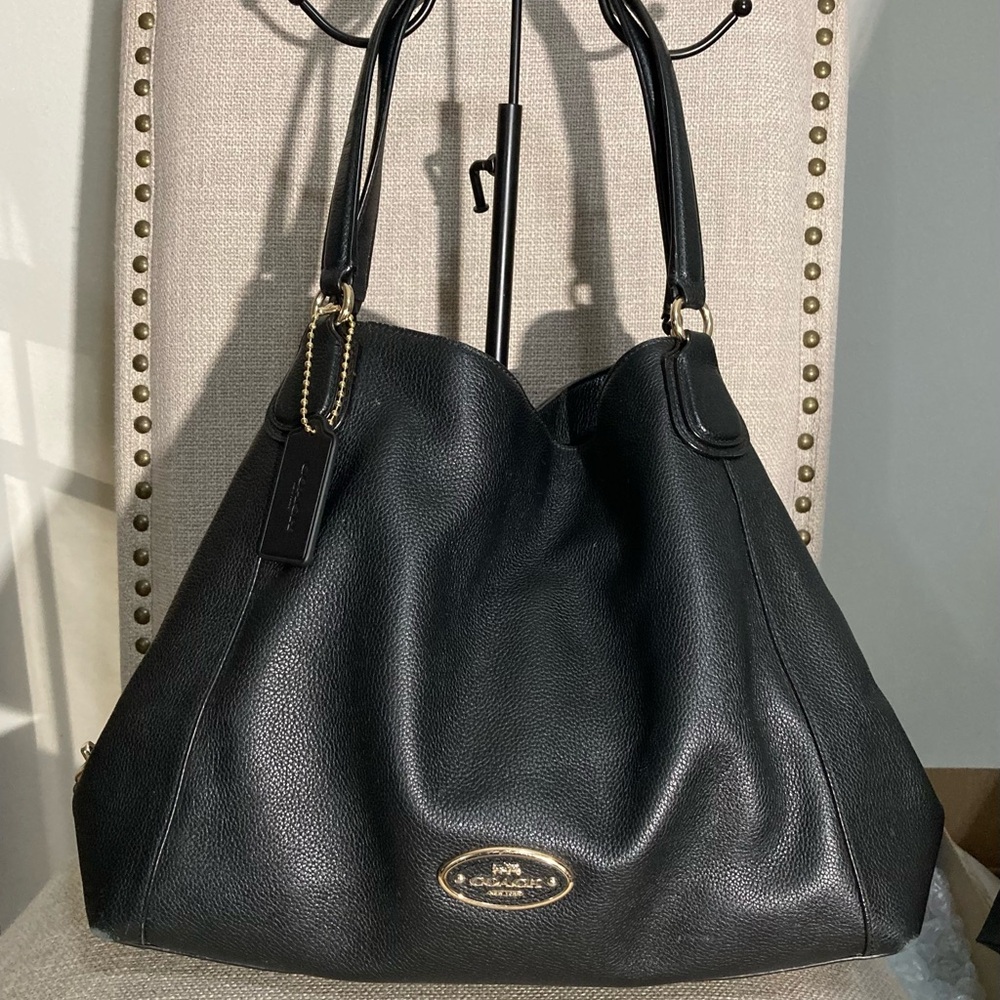Coach Edie Black Shoulder Bag